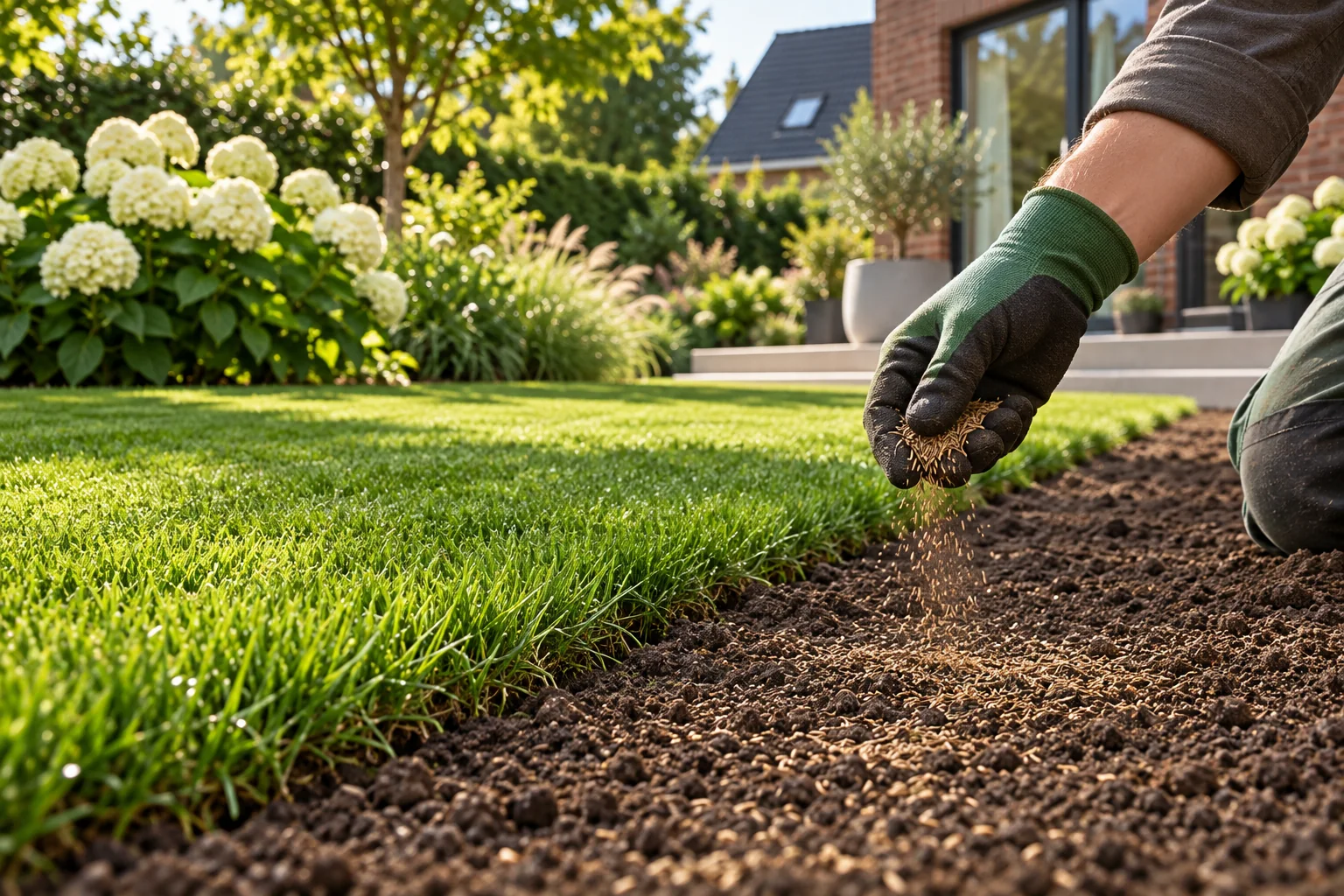 Rasen einsäen für einen gepflegten Garten